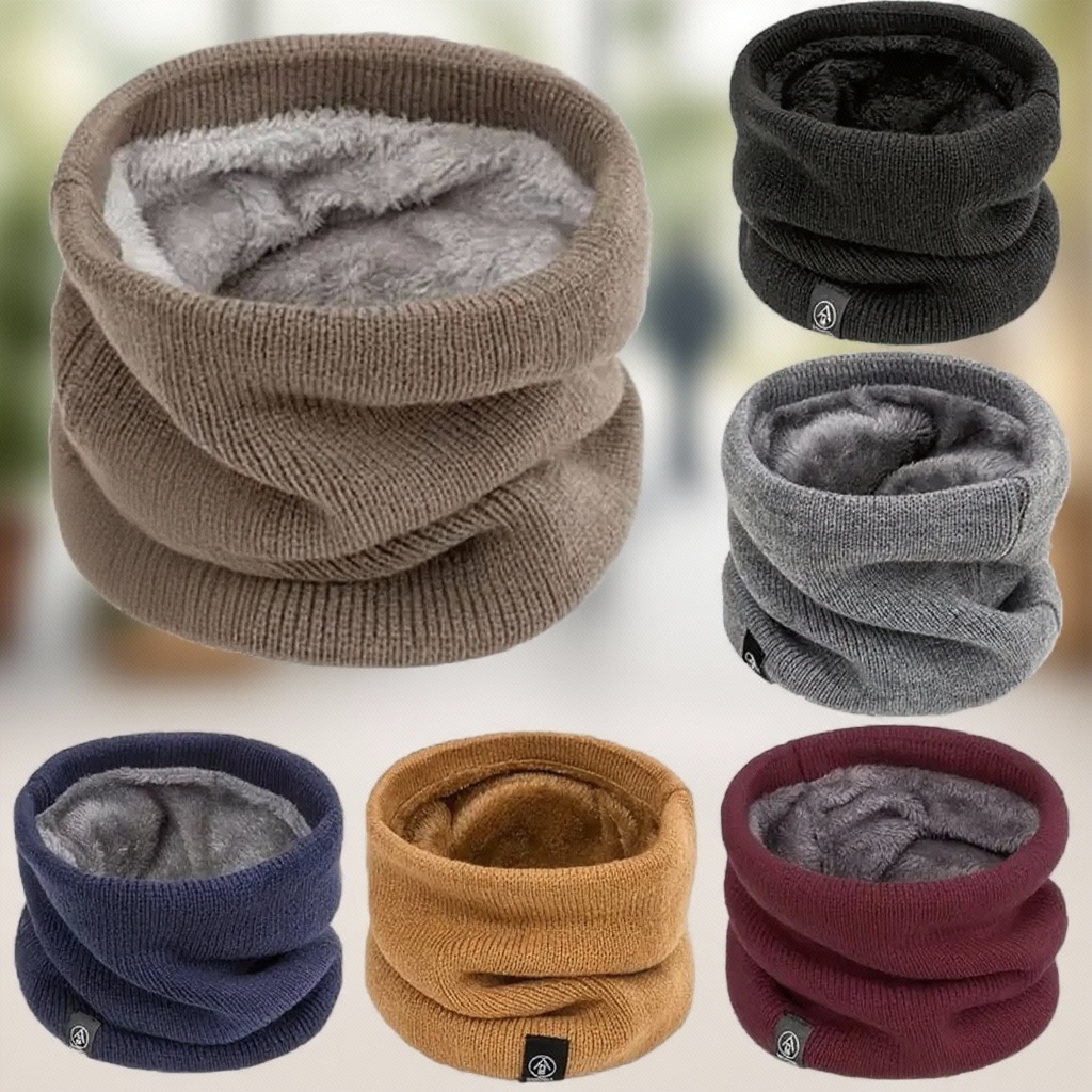 Neck Warmer Tube - Calda sciarpa lavorata a maglia ispessita