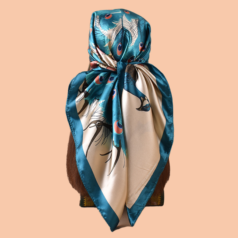 Scarf Silk Square - Sciarpa quadrata grande da donna 1PC